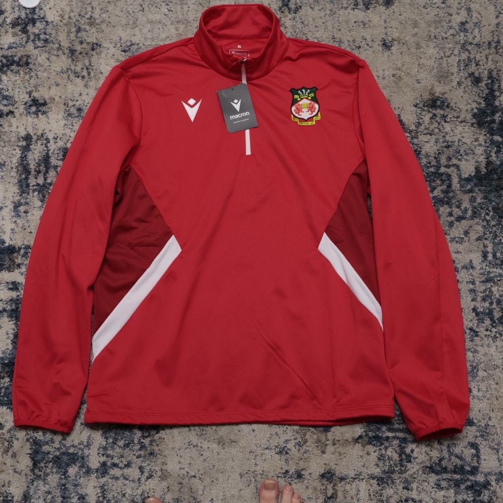 Authentic Wrexham AFC Football Betty Buzz Red ZipUp Trainer Jacket Soccer XL